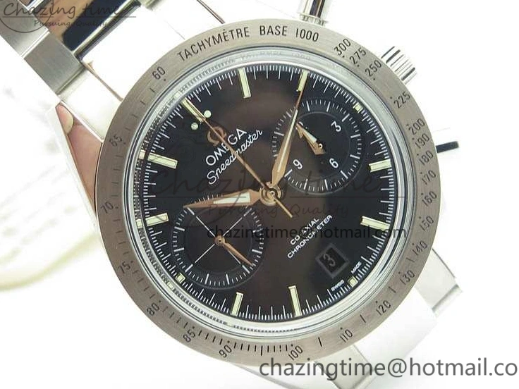0213 Speedmaster ’57 Co-Axial OMF 1:1 Best Edition Black Dial White Markers On SS Bracelet A Durable 8146